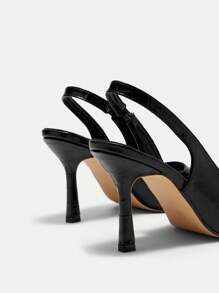 CUCCOO CURVES Chaussures à talons hauts simples, polyvalents et mode, style décontracté grande largeur - Noir - Voir 5