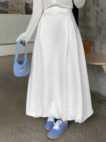 DAZY 女士蓬蓬花苞纯色休闲中长裙 秋冬款