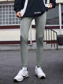 Gym Rark Men's Solid Color Slim Fit Workout Leggings, Casual Everyday Wear - Multicolor - View 1