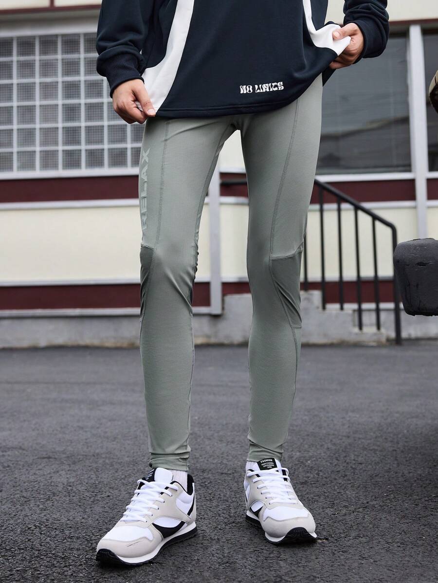 Gym Rark Men's Solid Color Slim Fit Workout Leggings, Casual Everyday Wear - Multicolor - View 1