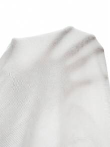 SHEIN EZwear 休闲百搭半纽扣短款白色 T 恤