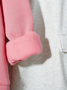 SHEIN 2pcs/Set Teen Boys Casual Korean Loose Asymmetrical Hem 2 In 1 Sweatshirt And Pants Set, Suitable For Autumn/Winter Occasions Like Outing, Halloween, School, Holiday - Multicolor - View 3