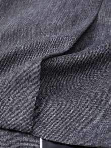 Manfinity Mode Plus Size Men Business Commuter Jacket And Pants Suit Set - Dark Grey - View 6