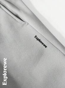 SHEIN Tween Boys Letter Print Elastic Waist Pockets Fashionable Sweatpants