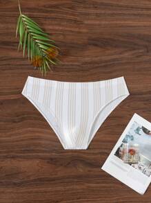 Surfspeed Bañador rayado sencillo para hombre, bóxer de carreras liso casual para vacaciones - Blanco - Ver 4