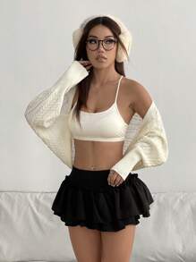 Lunelith SHEIN Lunessa Women's Versatile Short Lightweight Cardigan