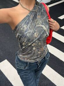 SHEIN Unity Body de mujer con estampado gráfico de estilo callejero - Multicolor - Ver 1