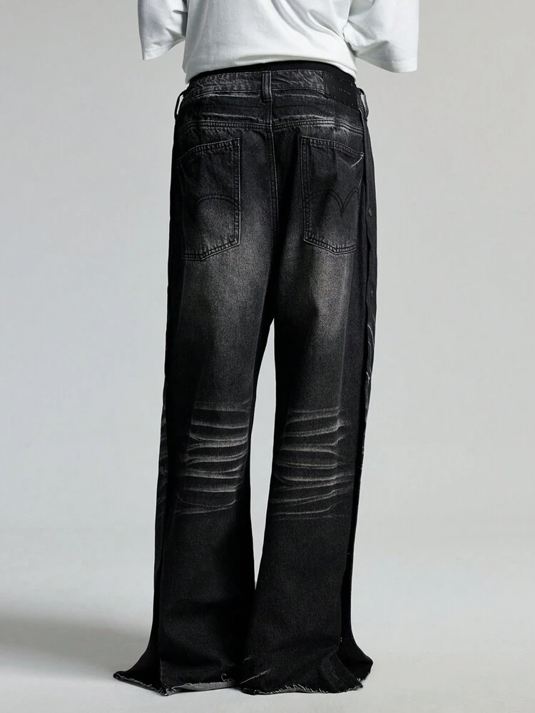 Men's Loose Casual Street Style Long Denim Jeans
