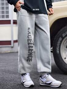 Manfinity Sport Corelite Herren Sporthose mit Buchstaben Muster, einfacher Stil, lässiger Alltagsgebrauch