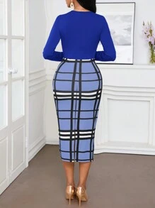 SHEIN Lady Office Dress Dresses Cowl Neck Long Sleeve Lattice Dress Black And Khaki Women Dresses Spring And Summer Casual Elegant Work