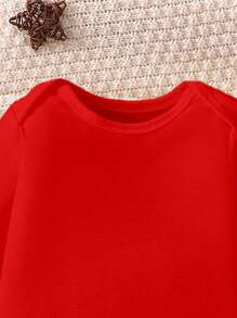 Christmas 1st Birthday Print Minimalist Comfortable All-In-One Outfit For Baby Boy - White - View 4