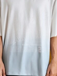 Sport MetroGents Herren Farbverlauf einfaches Rundhals Kurzarm Lässig Sport T-Shirt & Tank Top Set