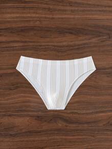 Surfspeed Bañador rayado sencillo para hombre, bóxer de carreras liso casual para vacaciones - Blanco - Ver 1