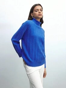 Maija Women's Warm Bright-Colored High Neck Raglan Sleeve Long Sleeve Casual Knit Sweater, Autumn/Winter