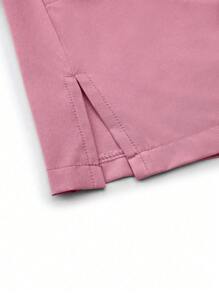 TaskEZ Komplet mundurowy Scrub Solidny top z krótkim rękawem i dekoltem w serek, kieszeniami i spodniami