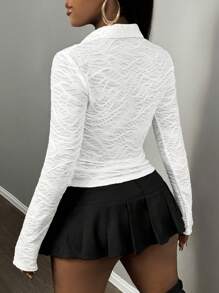 Slaydiva Camiseta abierta de mujer blanca, versátil y casual para todo uso, apta para uso diario, vacaciones, cruceros, playa, tomar el sol, ir al trabajo