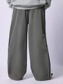 SUMWON Tween Boys Relaxed Loose Fit Parachute Pant met Zijstreep Tape