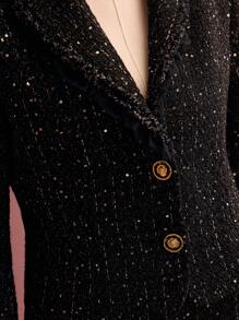 MOTF PREMIUM BLAZER CON CUELLO DE SOLAPA DE TWEED