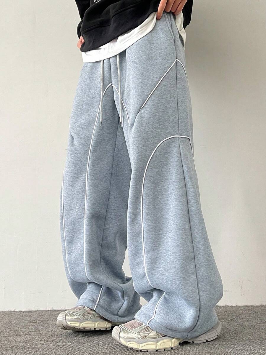 Claim Dot 男士前系带口袋简约运动裤，休闲日常穿着