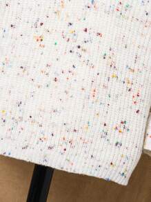 SHEIN Leap Crew 1pc Casual & Cute Jacquard Knit Relaxed Fit Crew Neck Sweater For Young Boys, Suitable For Travelling, School, Casual Gatherings, Autumn/Winter - Beige - View 5