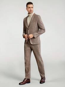 Manfinity VCAY Men's Woven Suit Jacket And Long Pants Set - Multicolor - View 3