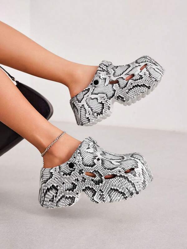 Sugerpunk Pantofi de femeie, la modă și sexy, cu model de șarpe, pantofi decupați pentru primăvară și vară, pantofi de vacanță, reduceri de vară, toamnă, vacanță de revelion