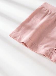Set de 3 piezas de bragas de tiro alto minimalistas de unicolor y plisadas para adolescentes