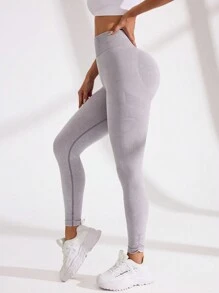 Women's High Waist Casual Fitness Yoga Sand Washed Leggings