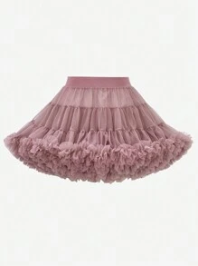 Sparklyn Tween Girl Casual Elegant Cute Tutu Skirt, Net Mesh Princess Style