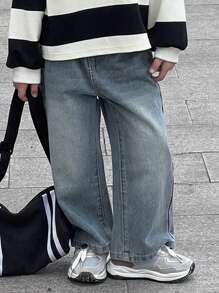 Dazy Kids 年轻女孩牛仔裤 - 淺色水洗藍 - 查看 7