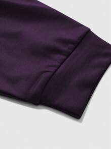 Aesthetic Post--Men's Front Zip-Up Letter Print Casual Lightweight Jacket - Purple - View 3