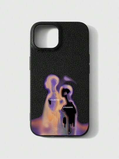 Grunge Punk ١ قطعة غطاء هاتف محمول أسود بنمط سيلوت زوجي، متوافق مع هواتف آيفون 11 12 13 14 15 برو ماكس 16