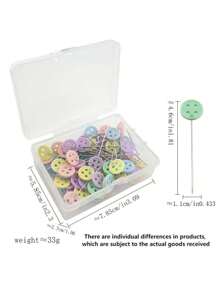 100pcs Dressmaking Pins Embroidery Patchwork Pins Accessories Tools Sewing Needle DIY Sewing Accessories Stainless Steel,Decoration - Multicolor - View 4