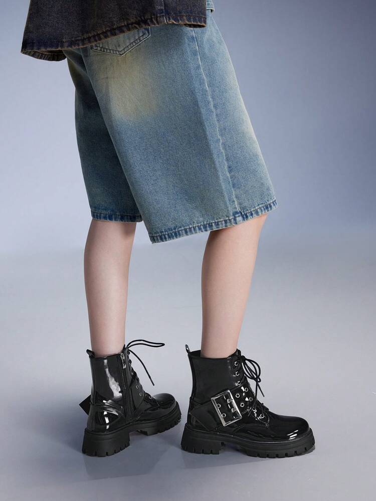 CUCCOO GRLICON Women's Y2K Punk Style Ankle Boots, Suitable For Halloween, Christmas, Party Outfits