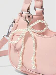 ROMWE Kawaii Solid Color Simple Shoulder Bag, Casual Everyday Carry Bag - Pink - View 5