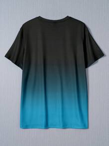 Manfinity Homme 5pcs/Set Men's Lightning Print Gradient Crew Neck Short Sleeve Casual T-Shirts Tee - Multicolor - View 2