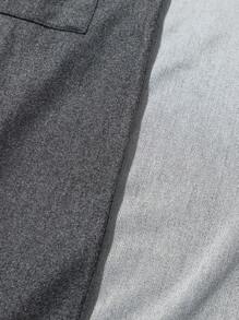 SHEIN SXY Thick Grey Long Sleeve Coat, Autumn/Winter - Grey - View 8