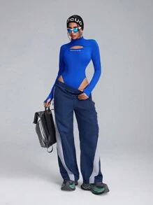 Innovista Woman Essential Solid Workout Bodysuit Athletic Stretchy Yoga Gym Bodysuit One Piece Exercise Suit Breathable Utilitarian Chic, Fall Winter Athletic Wear - Royal Blue - View 4