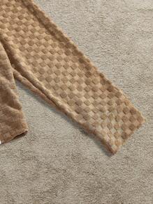 Manfinity VCAY Set de 2 piezas de Camiseta de manga larga holgada de punto casual y Pantalón jogger con cintura elástica para hombre - Caqui - Ver 4