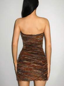 SHEIN ICON American Street Style Cropped Camisole And Mini Skirt Set - Rust Brown - View 2
