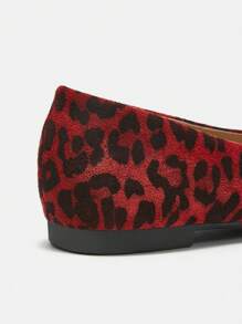 CUCCOO CURVES 女士豹纹圆头平底鞋，加大宽度，多色，适合 4 季，适合日常穿着、工作 - 彩色 - 查看 5