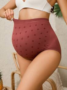 Moonlight&Mama 3pcs Set Seamless Dot Printed Maternity Briefs, Casual & Comfortable - Multicolor - View 6