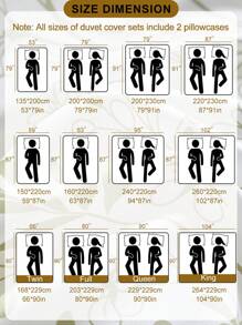 3pcs/set Dotted Pattern Bedding Set - Multicolor - View 3