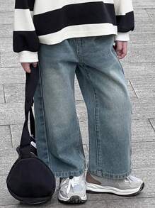 Dazy Kids 年轻女孩牛仔裤 - 淺色水洗藍 - 查看 5