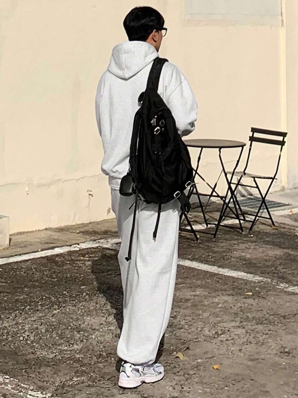 Men's Letter Print Hooded Sweatshirt And Sweatpants Casual Set,Fall Clothes