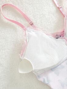 1 pièce Brassière style camisole avec imprimé papillon pour adolescentes Y2K
