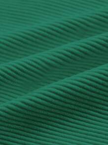 Easithlete 女士纯色拉链部分领口短袖七分运动连体裤 - 綠色 - 查看 5