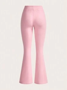 SHEIN EZwear 3 件装 女士纯色简约抽绳喇叭运动裤 - 彩色 - 查看 11