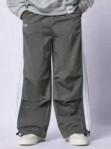 SUMWON Tween Boys Relaxed Loose Fit Parachute Pant met Zijstreep Tape
