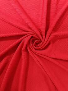 Rafferiza V 领收腰复古法式女式连衣裙新年服装长款女装 - 紅色 - 查看 8